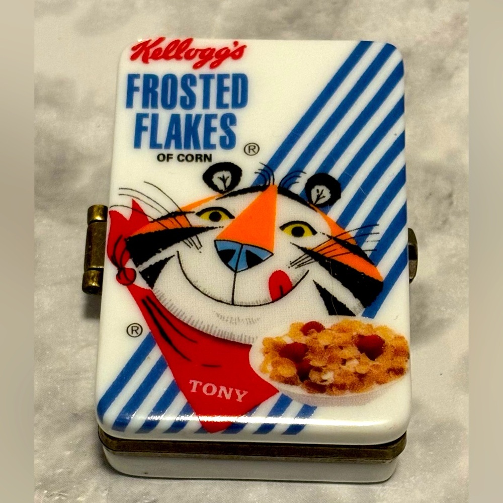 Kellogg's Frosted Flakes of corn Tony Tiger 1998 PHB Collection Trinket Box rare
